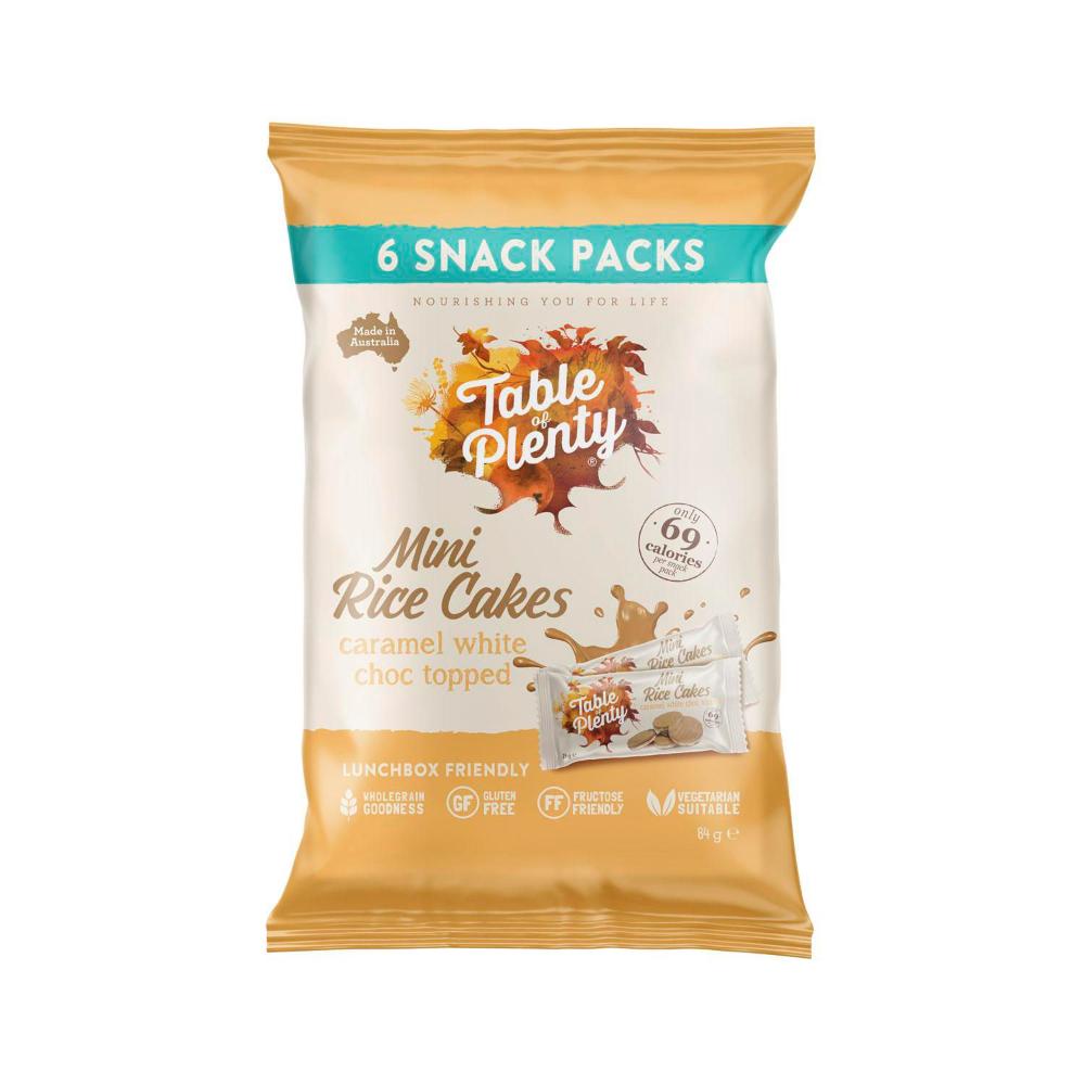 Table Of Plenty Snack Pack Topped Sweet Mini Rice Cakes Caramel - 84g