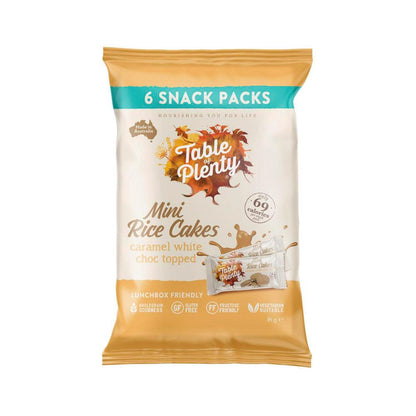 Table Of Plenty Snack Pack Topped Sweet Mini Rice Cakes Caramel - 84g