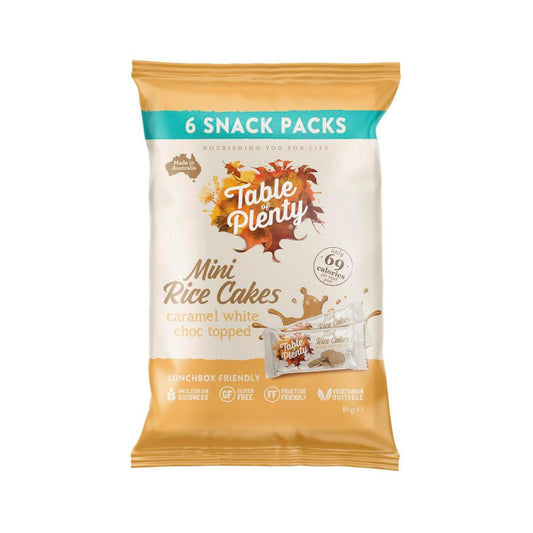 Table Of Plenty Snack Pack Topped Sweet Mini Rice Cakes Caramel - 84g