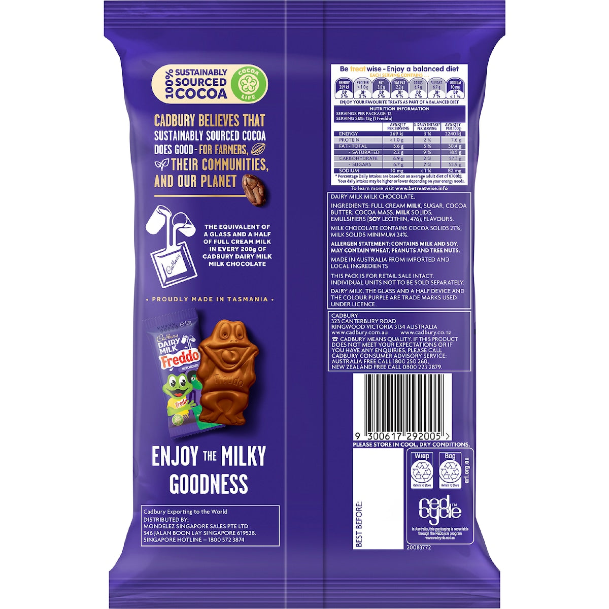 Cadbury Dairy Milk Chocolate Freddo 12 Pack 144g