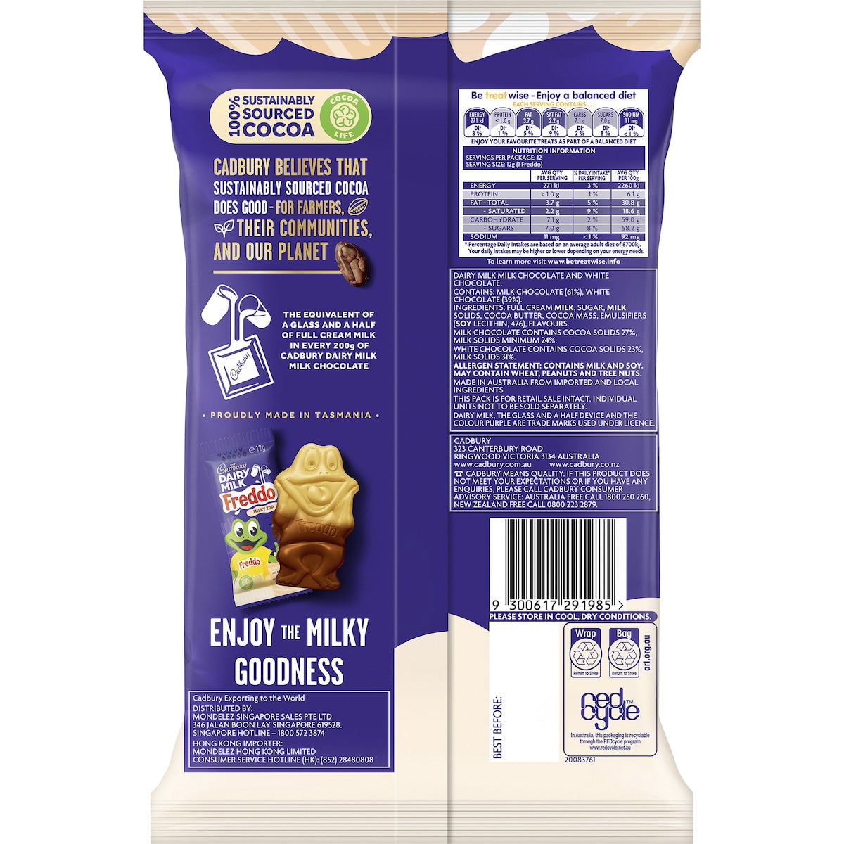 Cadbury Dairy Milk Chocolate Freddo Milky Top 12 Pack 144g