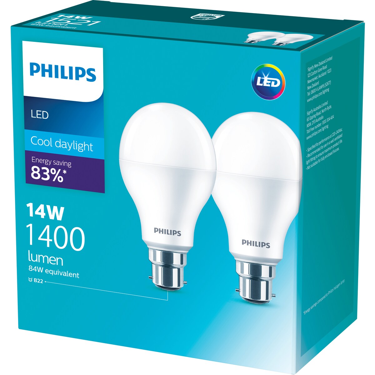 Philips Led 1400Lm Cool Bc 2 pack