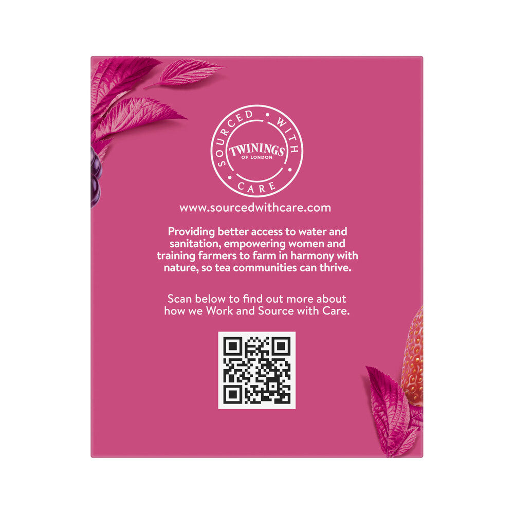 Twining's Strawberry Raspberry & Loganberry Infusions Tea Bags - 10 Pack