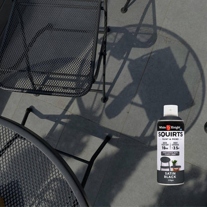 White Knight Squirts Black Satin Spray Paint - 310g