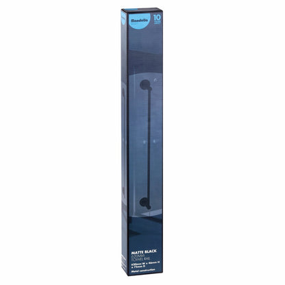 Mondella 620mm Matte Black Resonance Towel Rail - Metal - 1 Pack