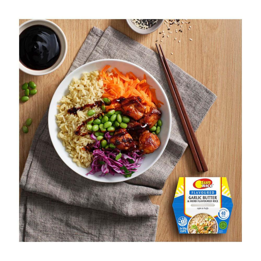 Sunrice Herb & Garlic Flavoured Rice Cup - 250g