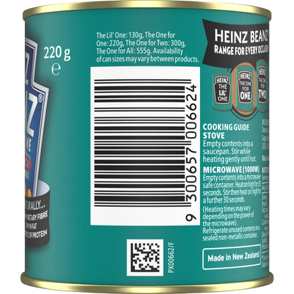 Heinz Beanz Canned Baked Breakfast Beans Salt Reduced 220g