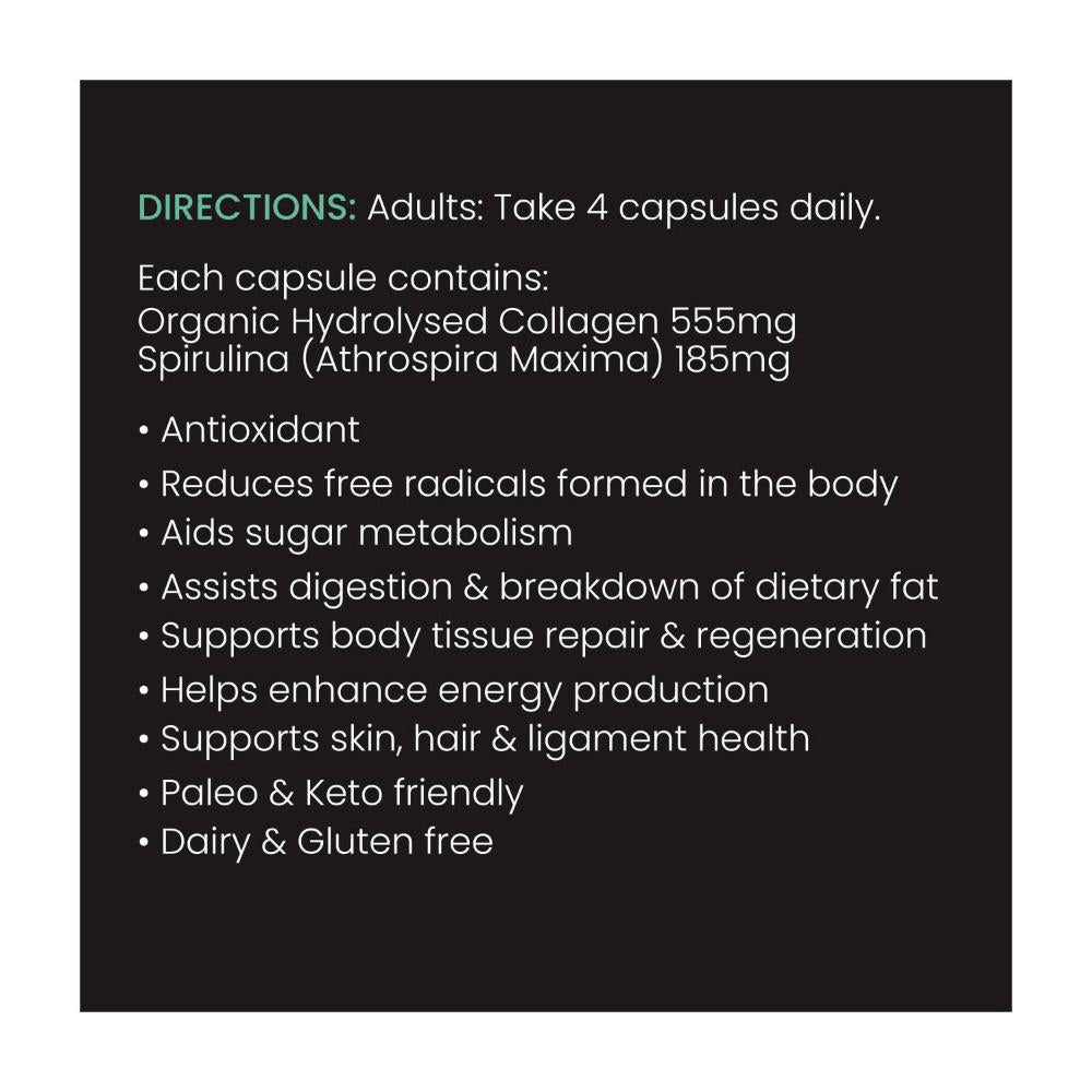 Organic Collagen Australia Organic Collagen With Spirulina - 120 pack