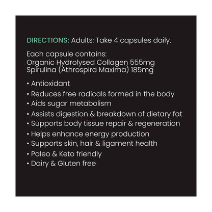 Organic Collagen Australia Organic Collagen With Spirulina - 120 pack