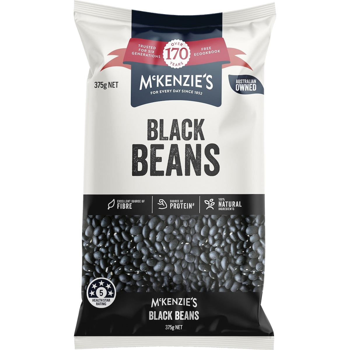 McKenzies Black Beans 375g