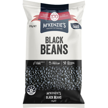 McKenzies Black Beans 375g