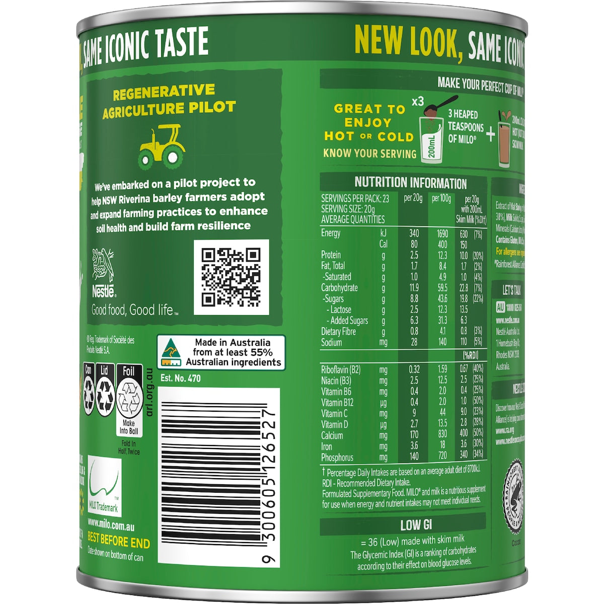 Milo Malt Drinking Chocolate Powder Hot Or Cold 460g