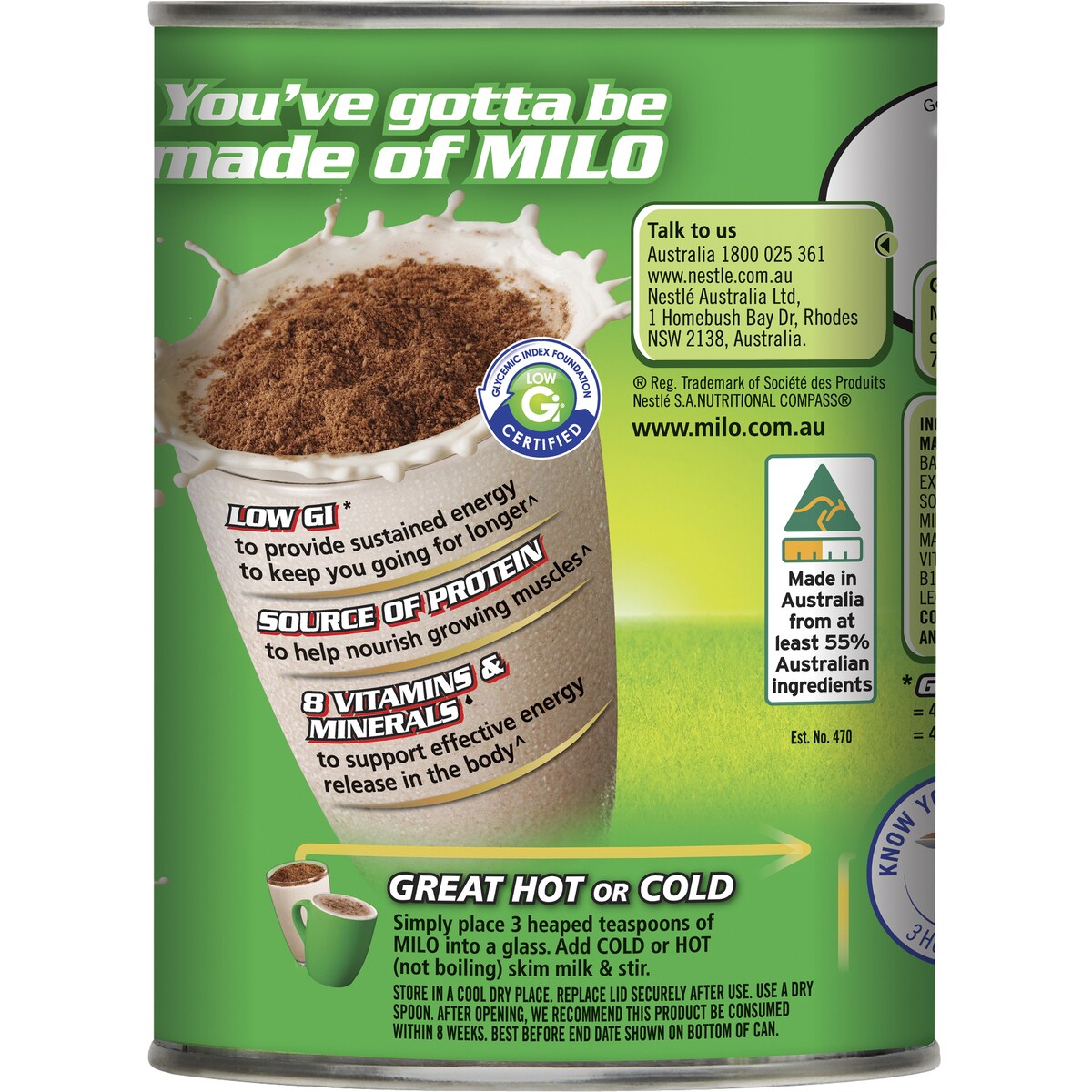 Nestle Milo Malted Drinking Chocolate 460g