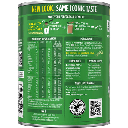 Milo Malt Drinking Chocolate Powder Hot Or Cold 460g