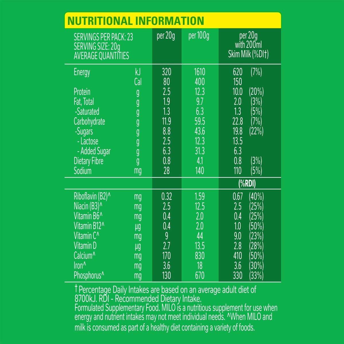 Nestle Milo Malted Drinking Chocolate 460g