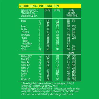 Nestle Milo Malted Drinking Chocolate 460g