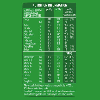 Milo Malt Drinking Chocolate Powder Hot Or Cold 460g