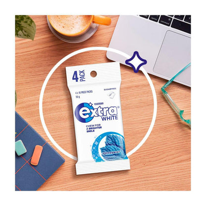 Extra White Peppermint Sugar Free Chewing Gum 4x14g - 56g