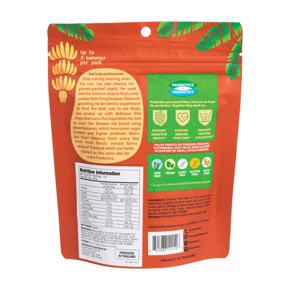 Banana Joe Thai Sweet Chili Banana Chips - 46.8g