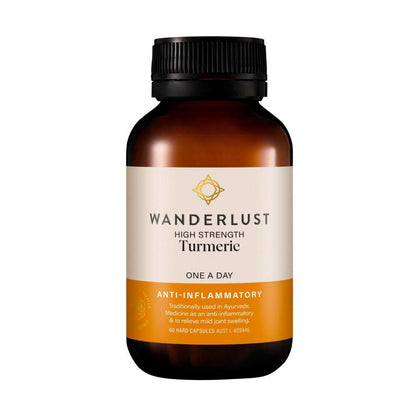 Wanderlust High Strength Turmeric Capsules - 60 pack