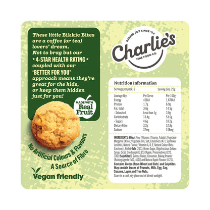 Charlies Mini Bikkie Bites Apple Cinnamon Biscuits - 125g
