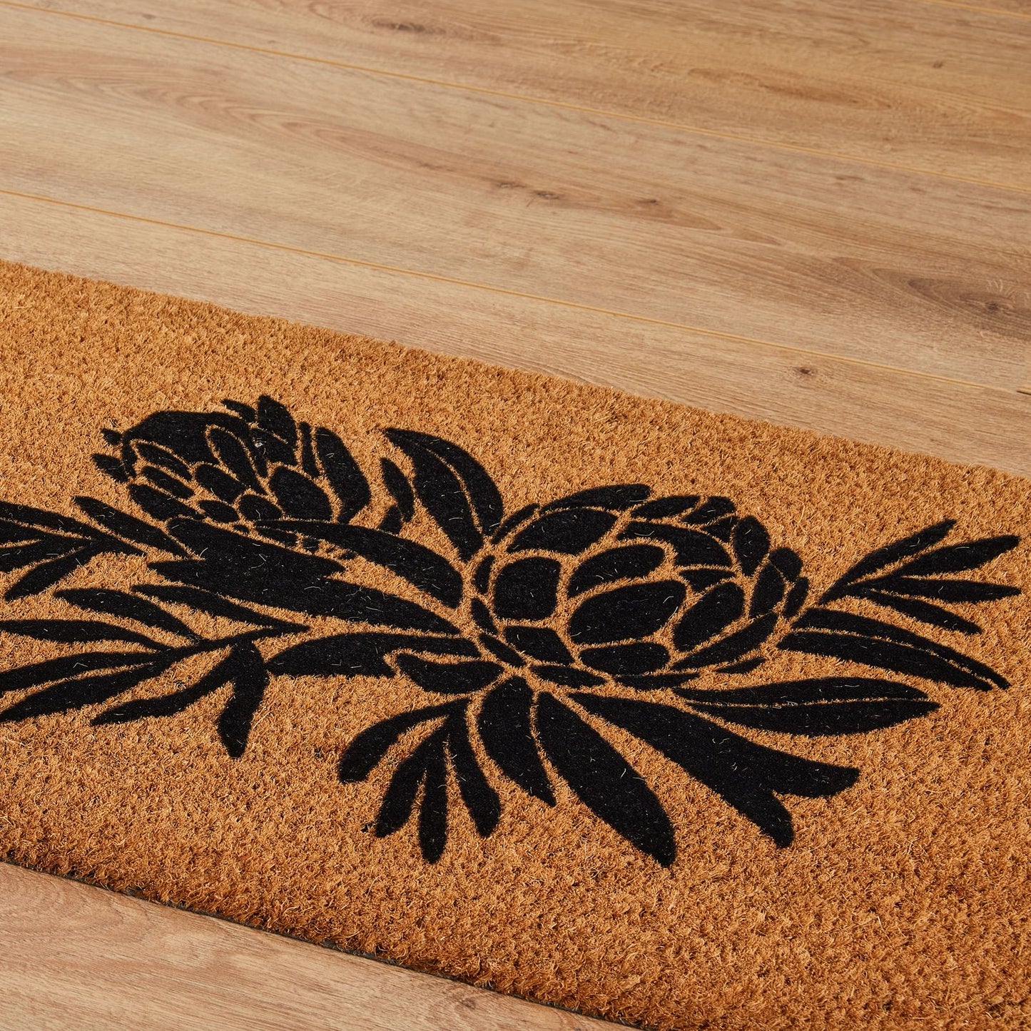 Madras Link Coir Door Mat - 40 x 70cm - Black