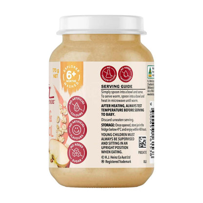 Heinz Apple & Oatmeal Puree Baby Food Jar 6+ Months - 170g