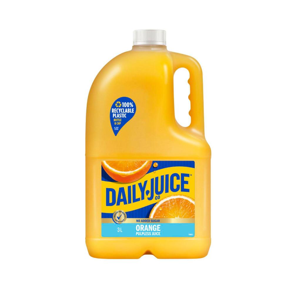 Daily Juice Orange Pulp Free No Added Sugar - 3L