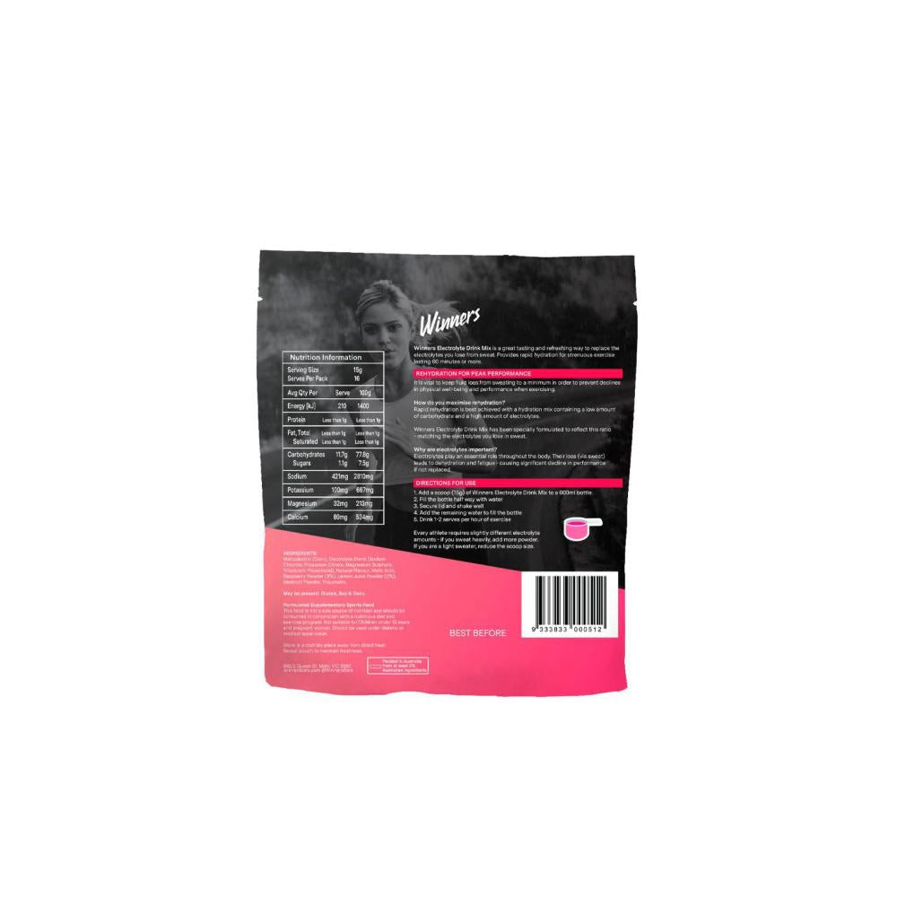 Winners Raspberry Lemonade Electrolyte Drink Mix - 250g