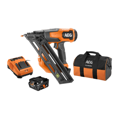 AEG F-RAPID 15GA DA Angled Brad Nailer Kit - 18V - 5Ah