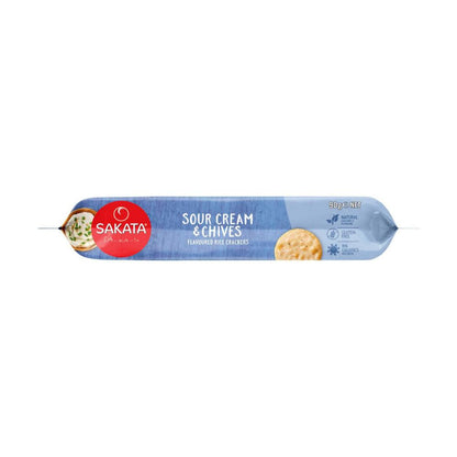 Sakata Rice Cracker Biscuits Sour Cream & Chives - 90g