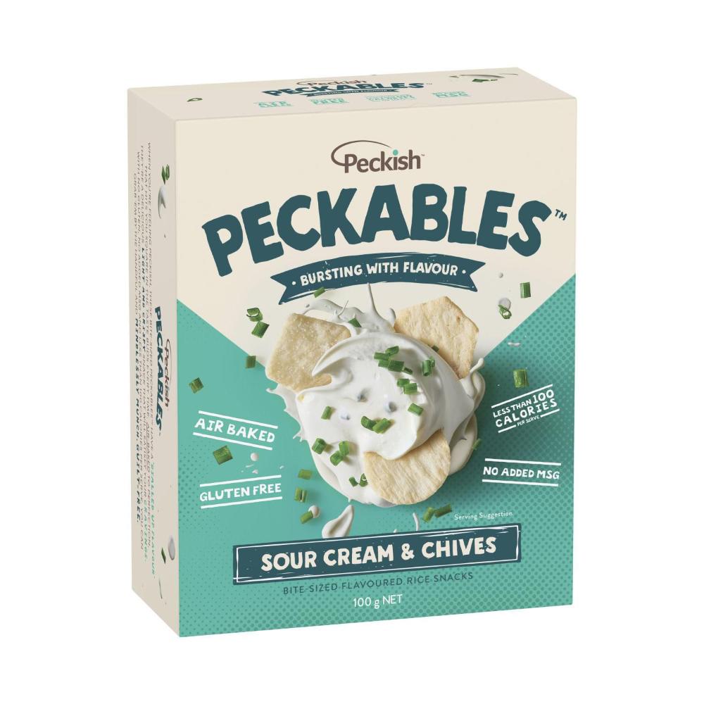 Peckish Rice Snacks Sour Cream Chives - 100g