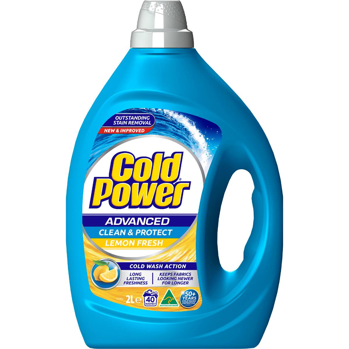 Cold Power Advanced Clean Lemon Laundry Liquid Washing Detergent 2l