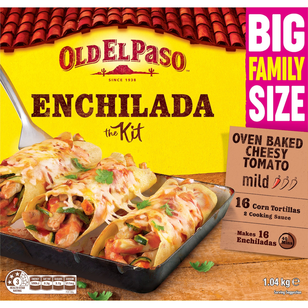Old El Paso Enchilada Kit Mexican Style 1.04kg