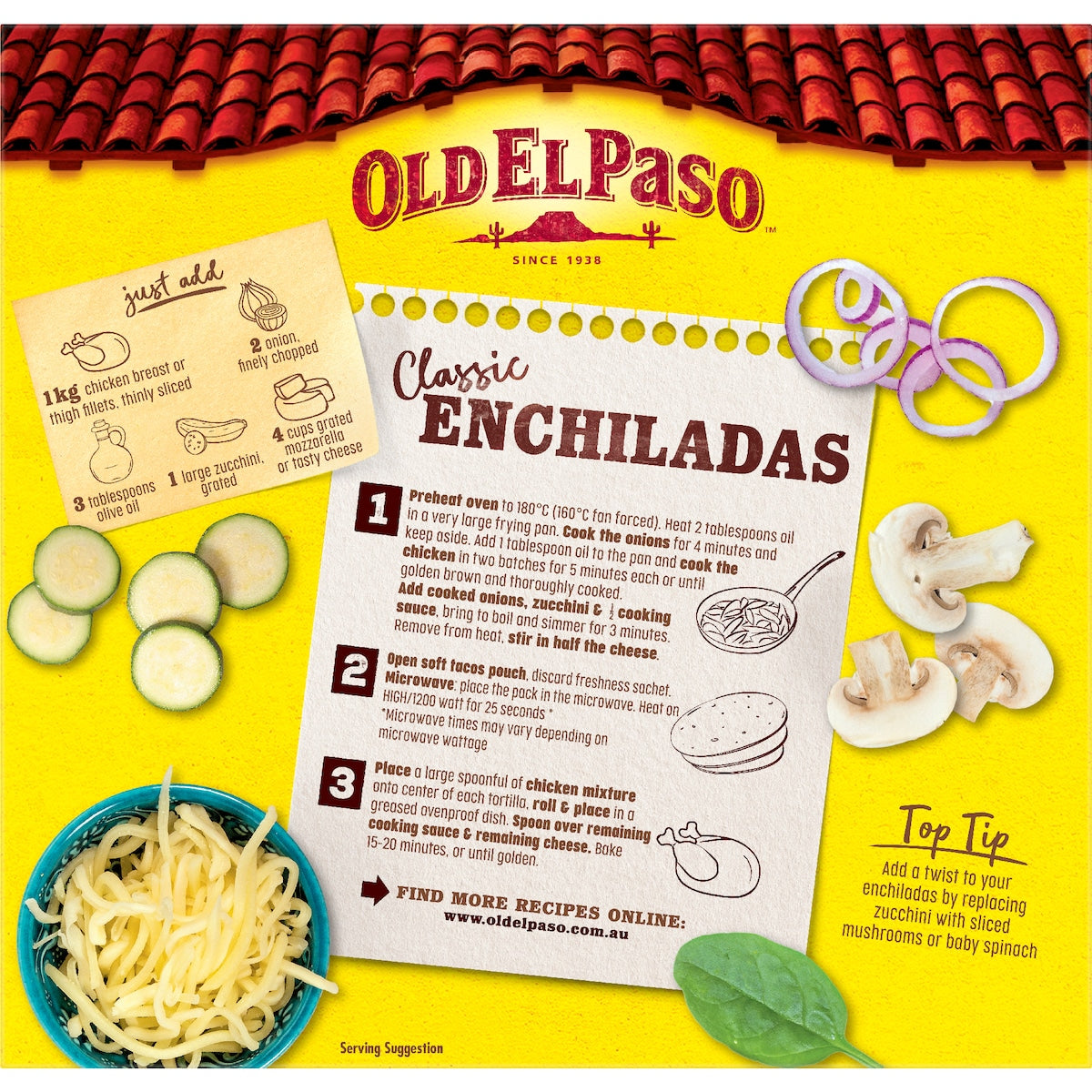 Old El Paso Bulk Enchilada Kit Mexican Style 1.04kg