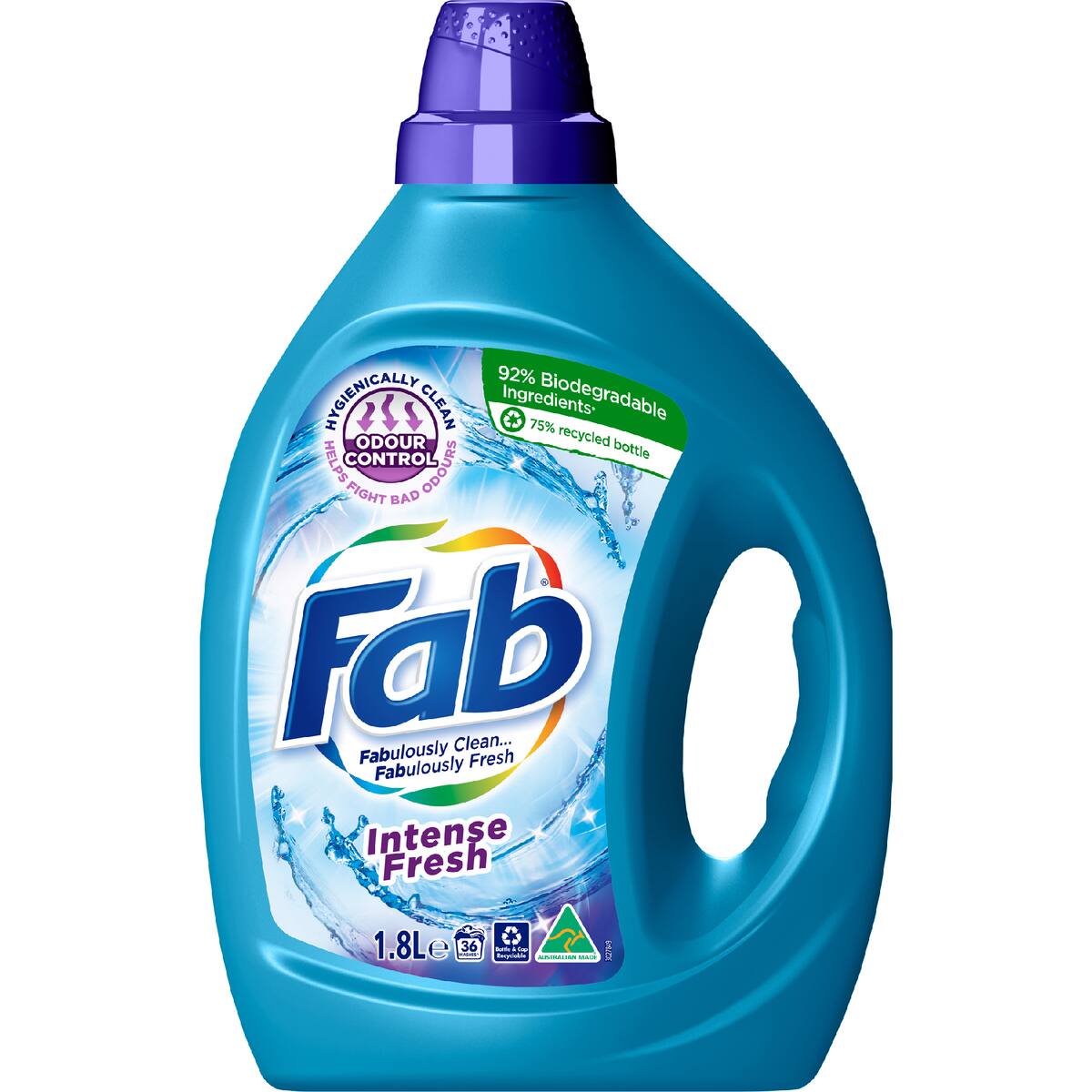 Fab Laundry Liquid Intense Fresh Odour Control 1.8l
