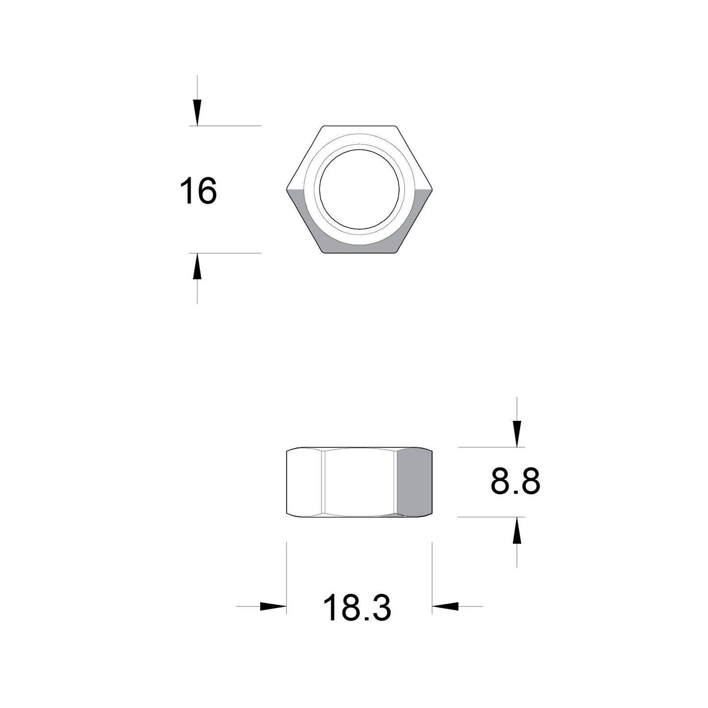 Zenith Hot Dip Galvanised Hex Nuts - M10 - 50 Pack