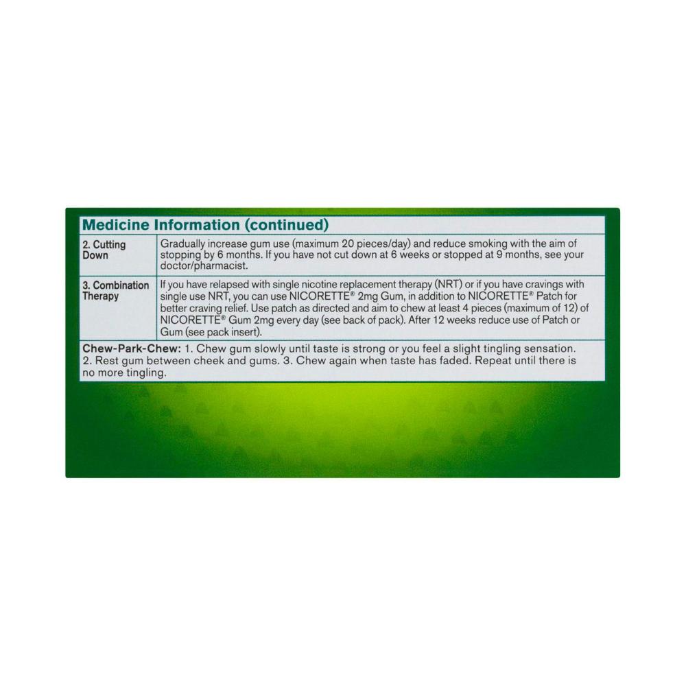 Nicorette Quit Smoking Regular Strength Nicotine Gum Classic - 75 pack