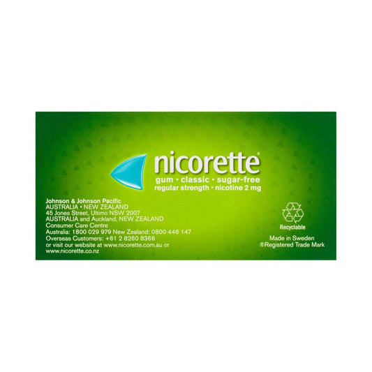 Nicorette Quit Smoking Regular Strength Nicotine Gum assic - 75 pack