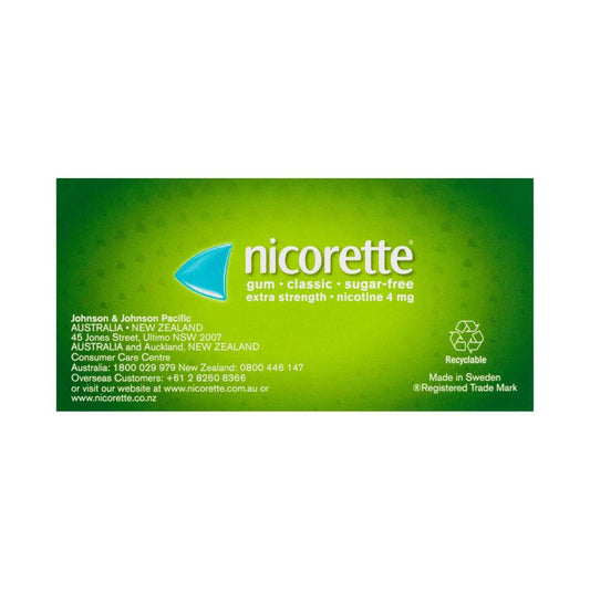 Nicorette Quit Smoking Extra Strength Nicotine Gum assic - 75 pack