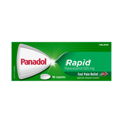 Panadol Rapid Paracetamol Pain Relief Caplets - 16 Pack