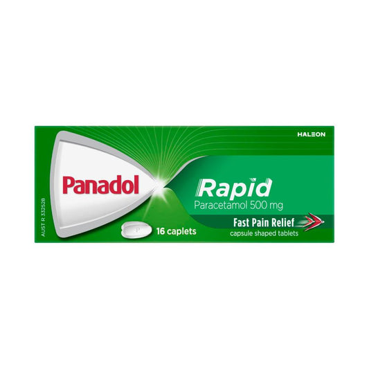 Panadol Rapid Paracetamol Pain Relief Caplets - 16 Pack