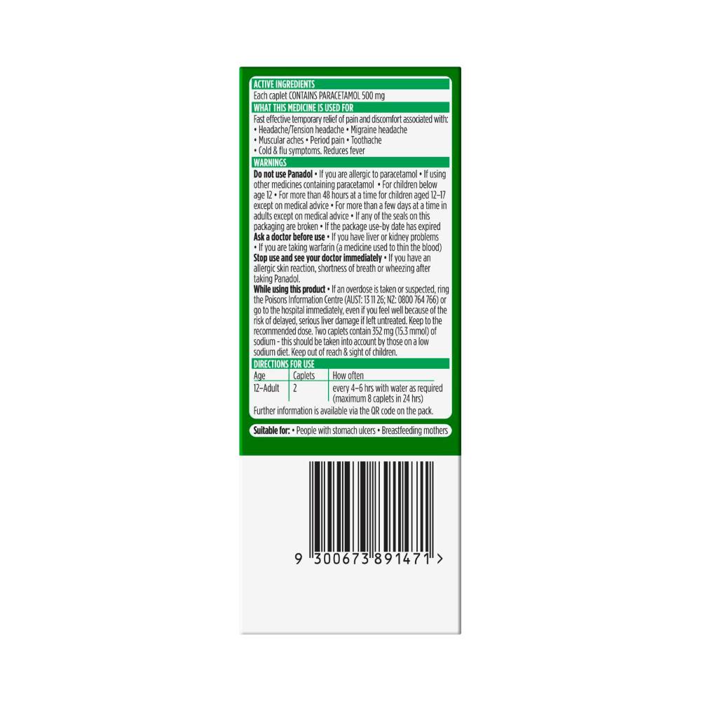 Panadol Rapid Paracetamol Pain Relief Caplets - 16 Pack