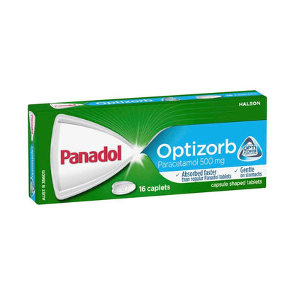Panadol Optizorb Paracetamol Pain Relief Caplets - 16 Pack