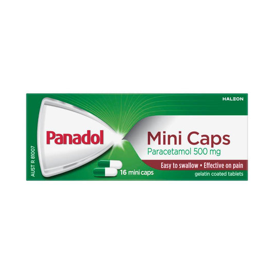 Panadol Paracetamol Pain Relief Mini Capsules - 16 Pack
