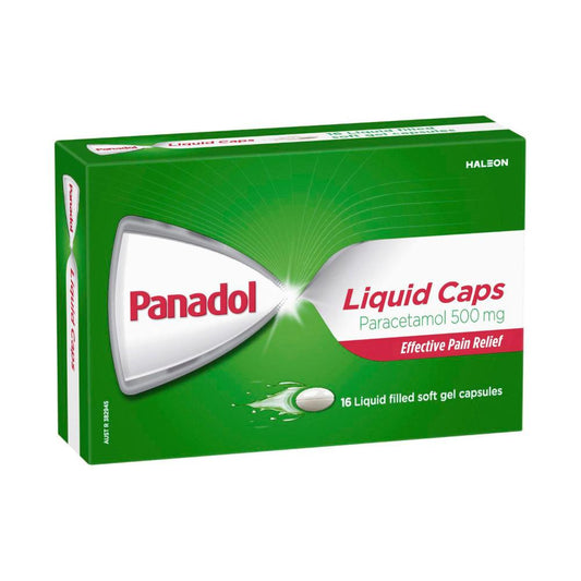 Panadol Liquid Paracetamol Pain Relief Capsules - 16 Pack
