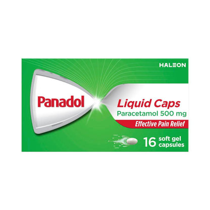 Panadol Liquid Paracetamol Pain Relief Capsules - 16 Pack