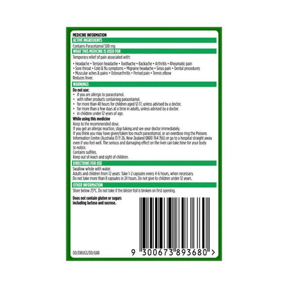 Panadol Liquid Paracetamol Pain Relief Capsules - 16 Pack