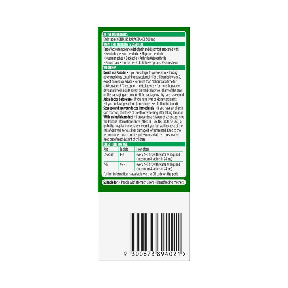Panadol Paracetamol Pain Relief Tablets - 16 Pack