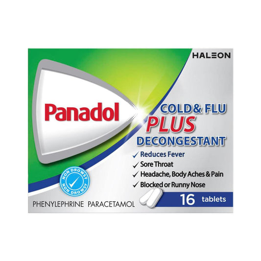 Panadol Cold And Flu Plus Decongestant - 16 pack